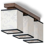 Plafoniera clasica fabricata manual din lemn ROYALE WHITE 3L