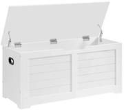 Vasagle Ladă pentru șezut TANJA, 100x40x46cm, albă