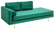 Pat de zi/ Canapea relax eleganta Diva 195cm, catifea verde smarald