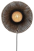 Aplica de perete eco din bambus Kalimantan 44cm nat/bl