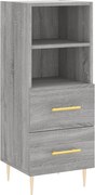 vidaXL Servantă, gri sonoma, 34,5x34x90 cm, lemn compozit