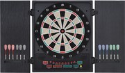 HOMCOM Tabla de Darts Electronică Profesională cu 6 Display-uri, 12 Săgeți, 27 Moduri de Joc, 51x6.5x57cm, Negru | Aosom Romania
