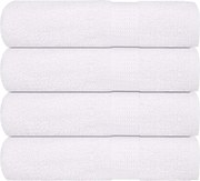 vidaXL Prosoape de baie, FROGN, 4 buc., alb, 100x150 cm, 360 g/m²