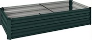 Outsunny Ghiveci dreptunghiular pentru grădină din oțel galvanizat margine de siguranță și fund deschis 150x70x30cm verde | Aosom Romania