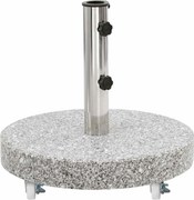vidaXL Suport umbrelă de soare, gri, 30 kg, granit, rotund