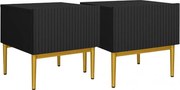 Set noptiera Nicole 46 cm - picioare negru / auriu