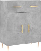 vidaXL Dulap, gri beton, 69,5x34x90 cm, lemn compozit