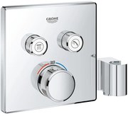 Grohe Grohtherm SmartControl Baterie dus cu termostat cu 2 iesiri si suport, patrata