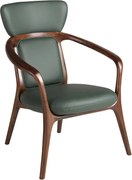 Scaun cu brate LUX design italian, Piele Sintetica Verde Inchis
