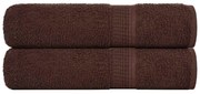 vidaXL Prosoape de duș 2 buc maro 70x140 cm 360 g/m² 100% bumbac