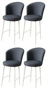Set de scaune de bar Alte Anthracite and White, 4buc., 4 buc