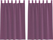 vidaXL Perdele Voile cu Bucle 2 buc Violet 140x175 cm