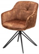 Set 2 scaune moderne pivotante Euphoria maro