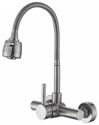 Baterie bucatarie lebada prindere perete inox satinat TRENDY S