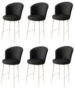 Set de scaune de bar Fora Black and White, 6 buc., 6 buc.