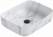 Mexen Carla lavoar deasupra blatului 50 x 39 cm, piatră albă - 21555092