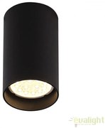 Spot aplicat design modern PET ROUND negru C0142 MX