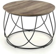 Masuta cafea NUBIRA, nuc/negru, 60x60x41 cm
