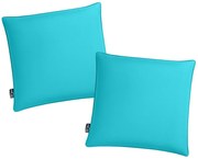 Set 2 buc perne de exterior CALINO 45x45 cm, albastru azur