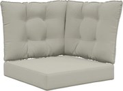 vidaXL Perna pentru canapea de exterior 3 pcs Gri Poliester