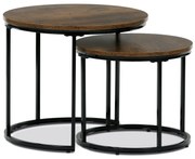 Set de măsuțe auxiliare, lemn vechi, 2 buc.