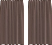 vidaXL Perdele Voile cu tablă 2 buc Maro