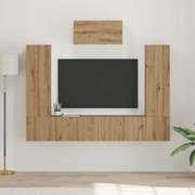 vidaXL Set comodă TV 7 pcs stejar artizanal 180 x 30 x 120 cm