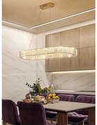 Lustra Led Cu Telecomanda, Elit's Cristal, Gold 64w