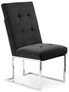 Scaun tapitat Pierre negru/silver - H97 cm