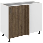 Corp Baza Colt Karo, Stejar Bronz/Alb, 98 x 50 x 80 cm