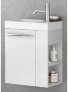 Set mobilier baie (masca si lavoar) Kolpa San Kiki 41x25xH51 cm, deschidere stanga, alb