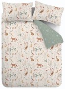 Lenjerie de pat verde/bej pentru pat dublu/extinsă 230x220 cm Enchanted Twilight – Catherine Lansfield