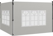Outsunny Set 2 Pereți Laterali pentru Chioșcuri, Foi Foișor cu Ferestre din PE și Plastic, 3x3 m sau 3x6 m, Alb | Aosom Romania