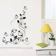 Sticker perete Black Flower Decor 11