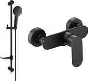 Mexen Milo DF05 baterie de duș cu set de duș, negru - 7134R05-70