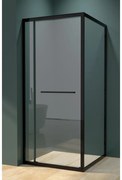 Firenze Cabină de duș Black 6mm 70cm
