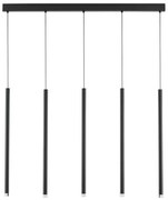 Lustra cu 5 pendule LED design tubular DANDIA