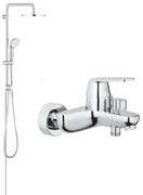 Pachet:Coloana dus Grohe New Tempesta 200,crom, baterie cada dus Eurosmart Cosmo (27389002, 32831000)