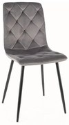 Scaun Jerry velvet gri Blu14