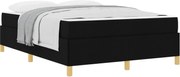 vidaXL Cadru de pat cu saltea Negru 140 x 190 cm țesătură