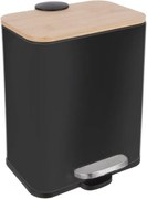 Coș de gunoi negru cu pedală din oțel inoxidabil 5 l Black – Orion
