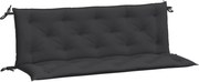 vidaXL Perne bancă de grădină 2buc.,negru, 150x50x7cm, țesătură oxford