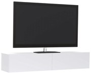 Comoda TV Isla, 2 Usi, Alb, 135 x 28 x 25 cm