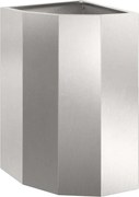 vidaXL Ghiveci de colț Argintiu 30 x 30 x 50 cm Oțel inoxidabil