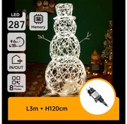 Aigostar - Decorațiune LED de Crăciun pentru exterior, om de zăpadă, 3,6W/31/230V, 2700K, 120cm, IP44