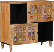 vidaXL Bufet cu ușă natural 80 x 33,5 x 75 cm Lemn de mango solid