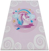 BAMBINO 2533 covor lavabil Inorog, curcubeu pentru copii anti-alunecare - roz