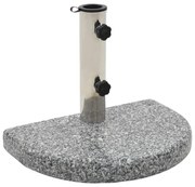 vidaXL Suport umbrelă de soare, gri, granit, 10 kg, curbat