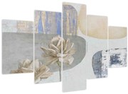 Tablou - Pictură flori și texturi (150x105 cm)