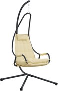 vidaXL Scaun suspendat ou Manual Bej 94 x 107 x 196,5 cm Oțel